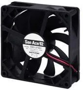 8005415552 9S0912F4D011, DC Fans DC Axial Fan, 92x92x25mm, 12VDC, Silent Series, Ribless, Locked Rotor Sensor Hirschmann