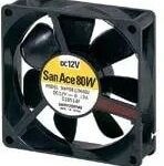 8005415631 9WP0848S401, DC Fans DC Axial Fan, 80x80x25mm, 48VDC, 42.4CFM, 2.88W, 34dBA, Splash Proof, Tach, IP68 Hirschmann