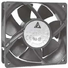 doc046699548 8005786493 AFB1212VHE-R00, Fan Tubeaxial 12VDC Square - 120mm L x 120mm H Ball 130.0 CFM (3.64m³/min) 3 Wire Leads Hirschmann — изображение 1