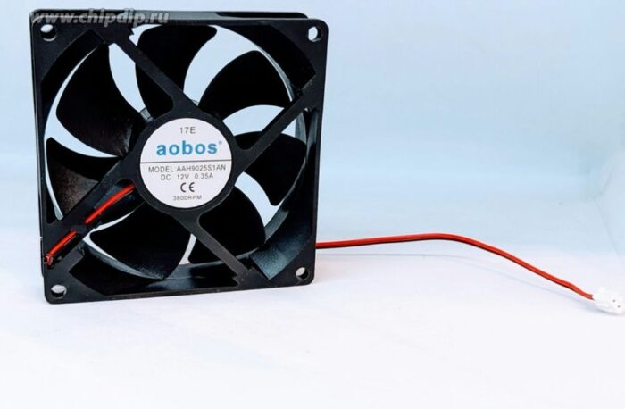 8021965948 Вентилятор AOBOS AAH9025S1AN DC 12V 0.35A 90x25 2pin Hirschmann — изображение 2
