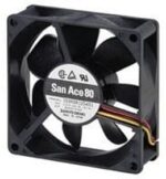 8043945026 Вентилятор Sanyo Denki San Ace 80 9GA0812P4J001 12V DC 0.6A 8025 4pin Hirschmann — изображение 3