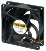 8006936670 9WPA0912P4G001, Fan Tubeaxial 12VDC Square - 92mm L x 92mm H Ball 86.5 CFM (2.42m³/min) 4 Wire Leads Hirschmann — изображение 2