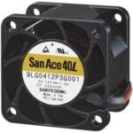 8033990244 9LG0412P3G001, Fan Tubeaxial 12VDC Square - 40mm L x 40mm H Ball 32.9 CFM (0.921m³/min) 4 Wire Leads Hirschmann