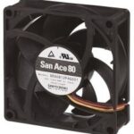 8034060517 9RA0812G4001, Fan Tubeaxial 12VDC Square - 80mm L x 80mm H Ball 49.4 CFM (1.38m³/min) 3 Wire Leads Hirschmann