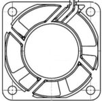 8006395315 04020VA-12Q-CA-00, DC Fans DC Tubeaxial Fan, 40x40x20mm, 12VDC, 12.4CFM, Rib Mount, Ball, Lead Wires, IP69K Hirschmann — изображение 2