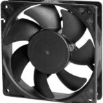 8006107318 PMD1212PTB1-A.(2).GN, Fan Tubeaxial 12VDC Square - 120mm L x 120mm H Ball 150.0 CFM (4.20m³/min) 2 Wire Leads Hirschmann