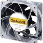 8008625742 9LG1224S1D001, Fan Tubeaxial 24VDC Square - 120mm L x 120mm H Ball 211.8 CFM (5.93m³/min) 3 Wire Leads Hirschmann