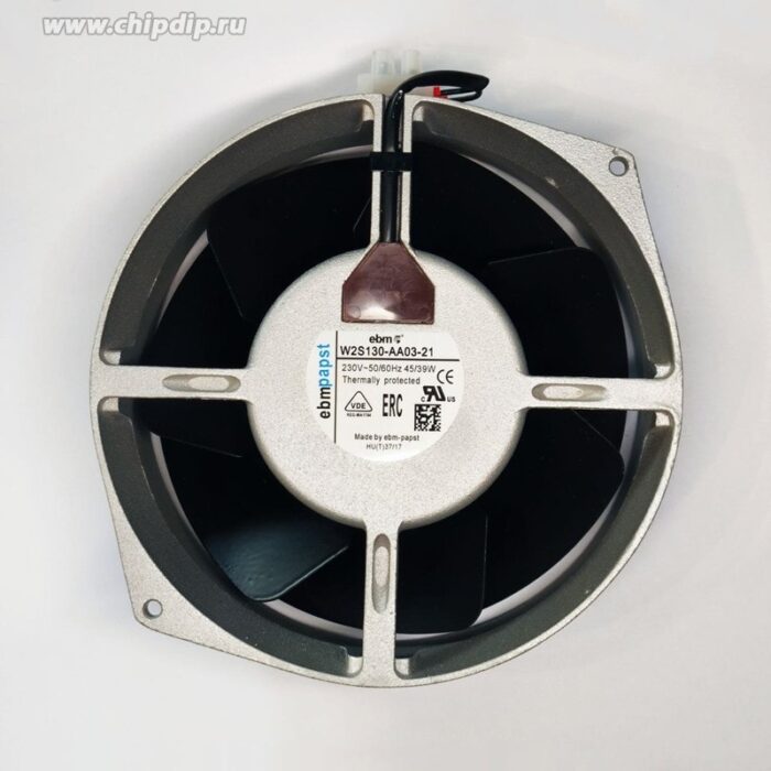 9000755587 W2S130-AA03-21, Вентилятор D150x55 мм, 230В, 45/39Вт, подшипник качения, 3250 об/мин, 2 pin Hirschmann — изображение 2