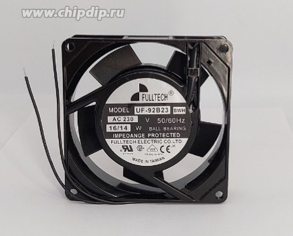 doc047266179 8025312213 Вентилятор FULLTECH UF-92B23 BWH 230V AC 50/60Hz 16/14W 92x25 2pin () Hirschmann — изображение 1