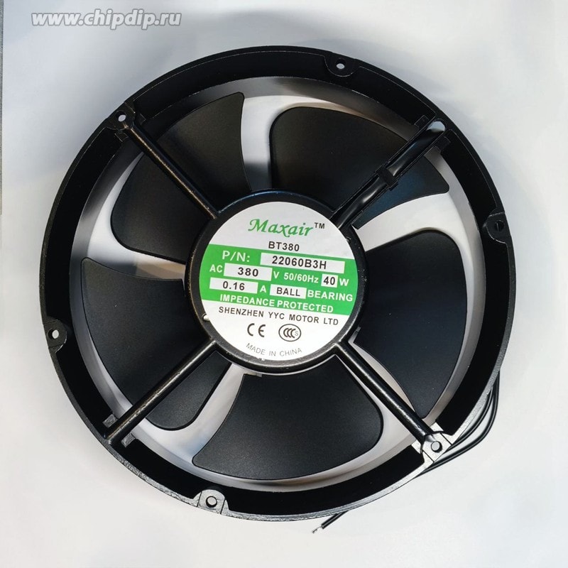 doc047342533 8033057655 Вентилятор Maxair BT380 22060B3H 380V AC 50/60Hz 40W 0/16A 220X60 2pin Круг Hirschmann — изображение 1