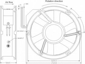 8025312167 Вентилятор Krubo K-AC17251-A230-28 220V 23W 0.1A 172x162x51 () Hirschmann