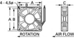 8026554008 AC axial fan, 240 V, 80 x 80 x 25 mm, 28.8 m³/h, 30 dB, ball bearing, TRACO POWER A08 T30 HWB Hirschmann — изображение 2