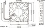 8004523755 KF0715B1HM-R, (70*70*15 12V разъем), Вентилятор 12В DC, 4200об/мин., 70х70х15мм, подшипник качения Hirschmann — изображение 5