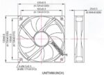 8012199132 EC12025H12BA, (120*120*25 12V 3pin) Hirschmann — изображение 4