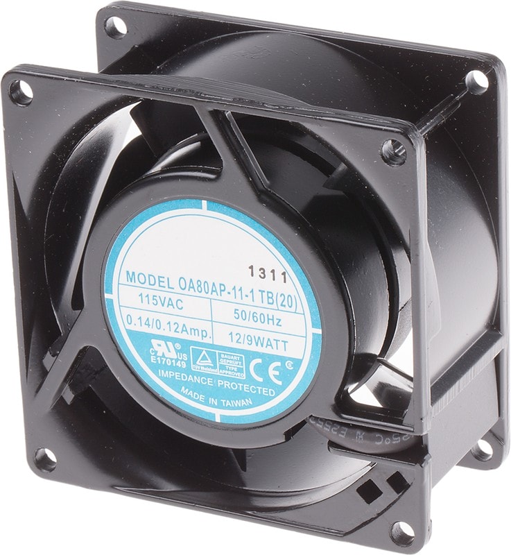 doc047419967 8009694007 Axial Fan, 115 V ac, AC Operation, 51m³/h, 9W, 120mA Max, 80 x 80 x 38mm Hirschmann — изображение 1