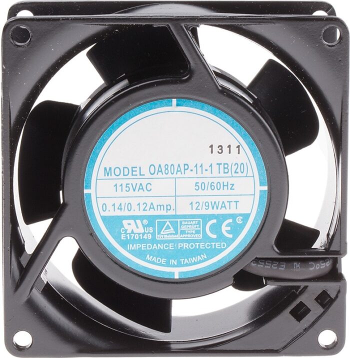 8009694007 Axial Fan, 115 V ac, AC Operation, 51m³/h, 9W, 120mA Max, 80 x 80 x 38mm Hirschmann — изображение 3