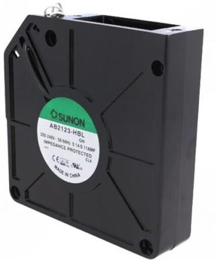 8007032734 AB2123-HBL.GN, Вентилятор радиальный, 230В AC, 120x120x37мм, подшипник качения, 33,89куб.м/ч, 48дБА Hirschmann