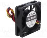 8006115191 109P0612S7D01, Fan Tubeaxial 12VDC Square - 60mm L x 60mm H Ball 17.0 CFM (0.476m³/min) 3 Wire Leads Hirschmann — изображение 2