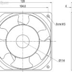 9001393885 VENT-12038.220VAC.5MSHB, Вентилятор 120x38 220V 0.15A Hirschmann
