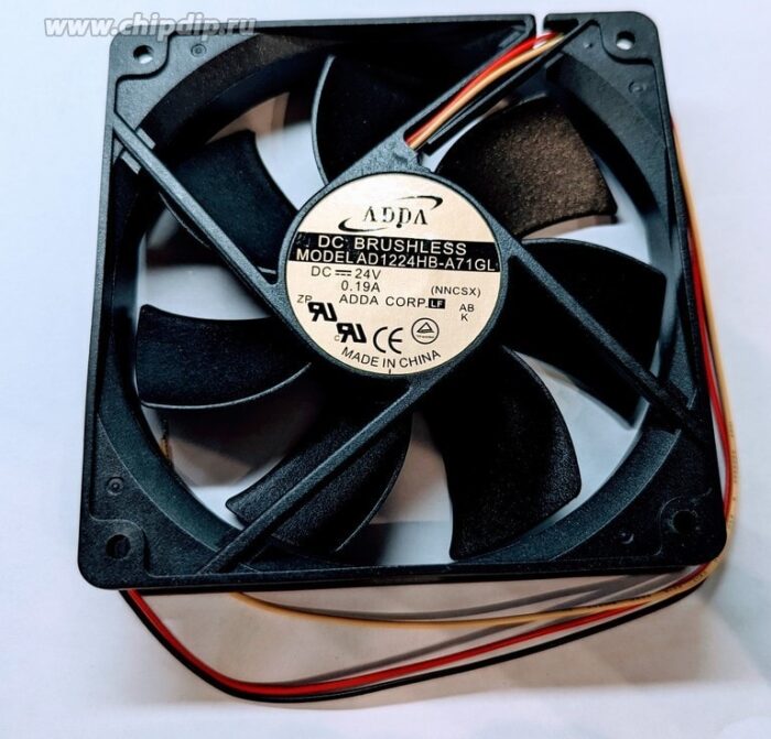 8023527473 Вентилятор ADDA AD1224HB-A71GL DC 24V 0.19A 120x25 3pin Hirschmann — изображение 2