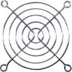 8005959949 G80-18, 80mm Sq Fan Finger Guard Steel, Chrome Plated 5 Rings Hirschmann — изображение 2
