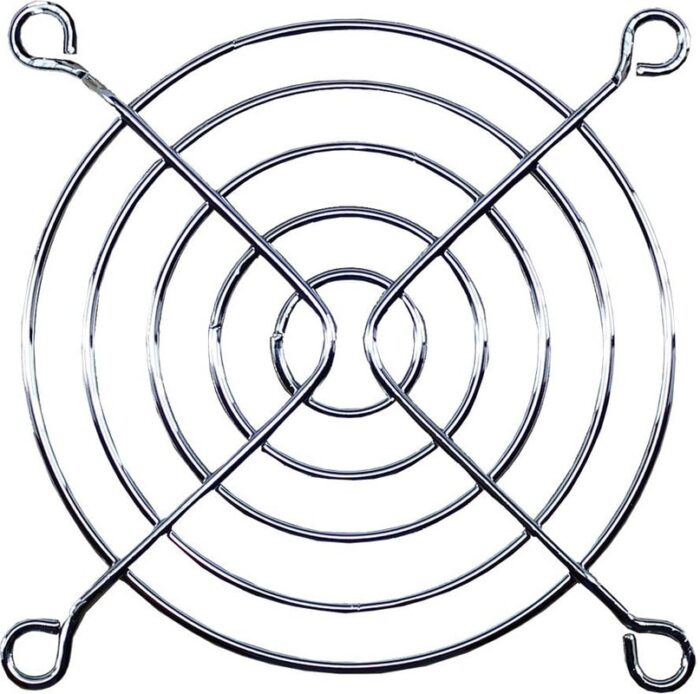 8005959949 G80-18, 80mm Sq Fan Finger Guard Steel, Chrome Plated 5 Rings Hirschmann — изображение 2