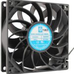 8015579344 OA92EC-UR-1WBXC, AC Axial Fan, 110V / 220V, Square, 92 mm, 25 mm, Ball Bearing, 56 CFM Hirschmann
