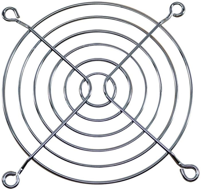 8005960332 G92-16, 92mm Sq Fan Finger Guard Steel, Chrome Plated 6 Rings Hirschmann — изображение 2