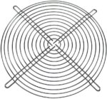 8008704692 G225, 225mm Sq Fan Finger Guard Steel, Chrome Plated 12 Rings Hirschmann — изображение 2