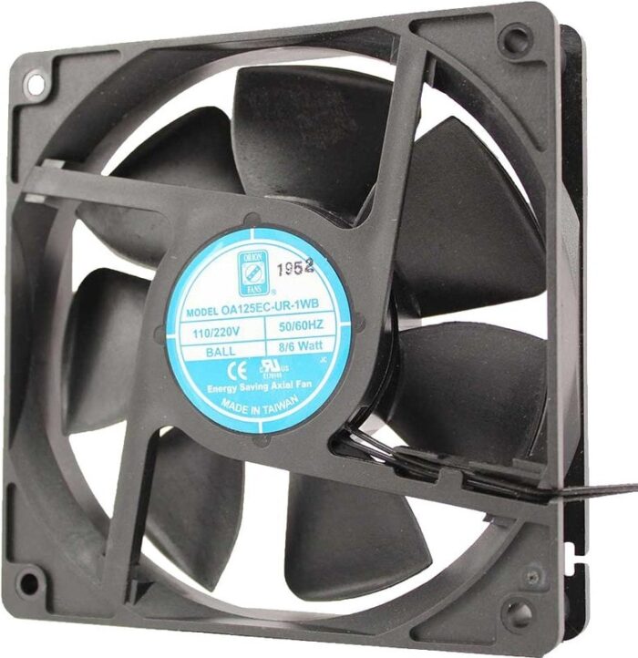 8005815759 OA125EC-UR-1WB, Fan Tubeaxial 110/220VAC Square - 120mm L x 120mm H Ball 80.0 CFM (2.24m³/min) 2 Wire Leads Hirschmann — изображение 2