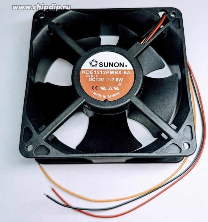 8007682864 Вентилятор Sunon KDE1212PMBX-6A 120x38мм 12V 7.6W 3pin Hirschmann — изображение 2