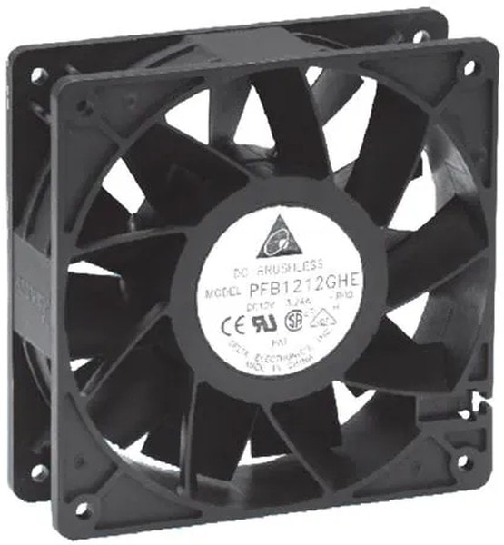 doc048104174 8005429082 PFB1224UHE-R00, DC Fans Tubeaxial Fan, 120x38mm, 24VDC, Ball Bearing, 3x Lead Wires, Locked Rotor Sensor Hirschmann — изображение 1