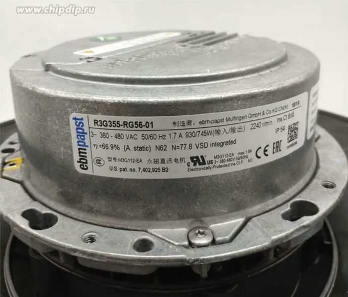 8035597361 Вентилятор Ebmpapst R3G355-RG56-01 400V 930W 1.7A () Hirschmann — изображение 2