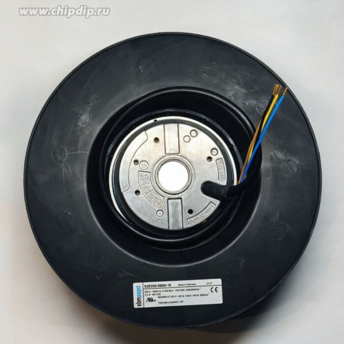8015456253 Вентилятор Ebmpapst K2E220-RB06-10 230V 50/60Hz 0.45/0.60A 102/135W 2500/2650min-1 4pin Hirschmann — изображение 2