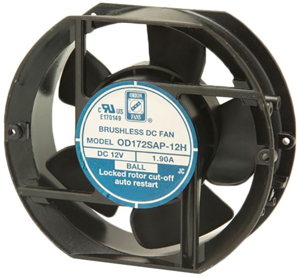 doc048621569 8005793522 OD172SAP-24HHB10A, Fan Tubeaxial 24VDC Rectangular/Rounded - 172mm L x 150mm H Ball 300.0 CFM (8.40m³/min) 4 Wire Leads Hirschmann — изображение 1