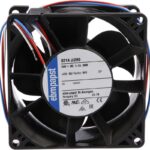 8020747217 8214J/2H3, DC Fans DC Tubeaxial Fan, 80x38mm, 24VDC, 112CFM, Speed Signal/Open Collector Output Hirschmann