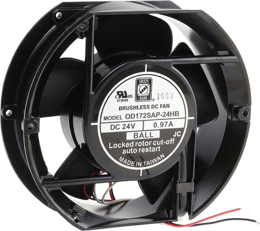 doc048746358 8009693990 Axial Fan, 24 V dc, DC Operation, 399.3m³/h, 23.3W, 970mA Max, 172 x 150mm Hirschmann — изображение 1