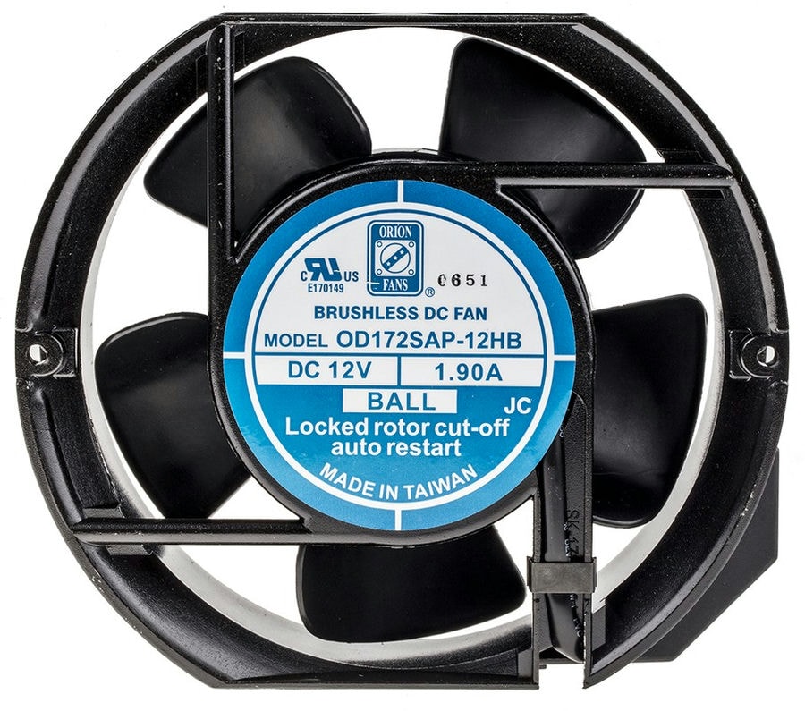 doc048746434 8009694026 Axial Fan, 12 V dc, DC Operation, 390.8m³/h, 5W, 1.9A Max, 172 x 51mm Hirschmann — изображение 1