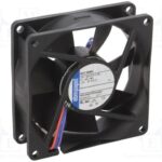 8001274916 8412NGMV, DC Fan Axial Sintec-Sleeve Bearing 12V 8V to 14V 34.1CFM 26dB 80 X 80 X 25.4mm Hirschmann