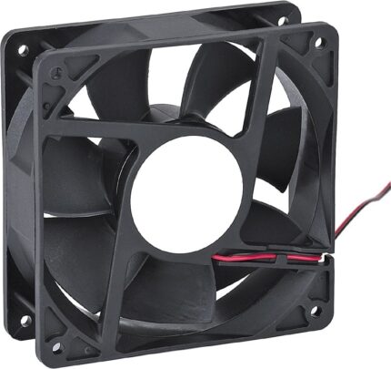 8034105035 Axial Fan, 12 V dc, DC Operation, 2.77m³/min, 4.2W, 350mA Max, IP20, 120 x 120 x 38mm Hirschmann