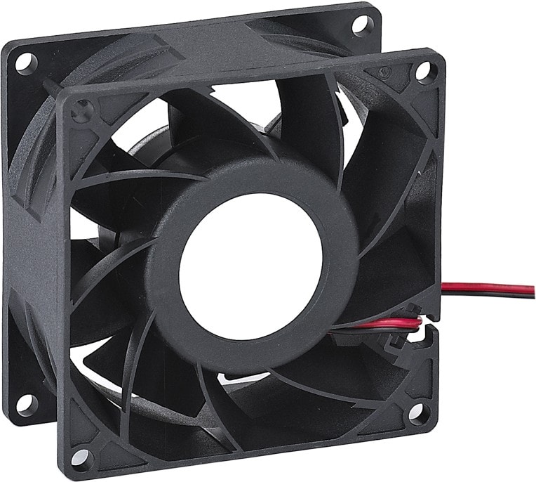 doc049348243 8034105056 Axial Fan, 12 V dc, DC Operation, 1.04m³/min, 1.8W, 150mA Max, IP20, 80 x 80 x 25mm Hirschmann — изображение 1