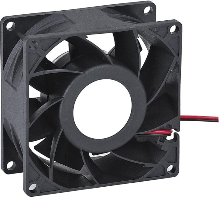 8034105053 Axial Fan, 12 V dc, DC Operation, 0.83m³/min, 1.56W, 150mA Max, 80 x 80 x 15mm Hirschmann — изображение 2