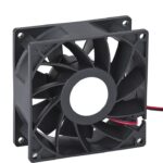 8034105063 Axial Fan, 12 V dc, DC Operation, 1.57m³/min, 2.16W, 180mA Max, IP20, 92 x 92 x 25mm Hirschmann