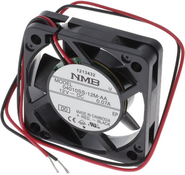 doc049455458 8005756732 04010SS-12M-AA-00, Fan Tubeaxial 12VDC Square - 40mm L x 40mm H Sleeve 5.6 CFM (0.157m³/min) 2 Wire Leads Hirschmann — изображение 1