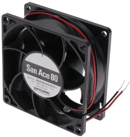 8048130284 9GA0824M6002, DC Fans DC Axial Fan, 80x80x20mm, 24VDC, Low Power Hirschmann