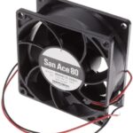 8005778608 9GA0812L20021, Fan Tubeaxial 12VDC Square - 80mm L x 80mm H Ball 2 Wire Leads Hirschmann
