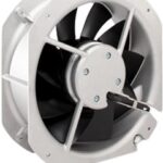 8005784643 UF200BMB12-H2C2A-B1, Fan Tubeaxial 115VAC Square - 225mm L x 225mm H Ball 625.0 CFM (17.50m³/min) 4 Terminals Hirschmann