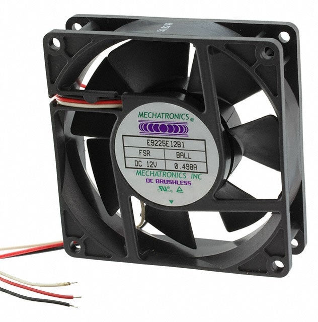 doc049472882 8005786660 E9225X24B1-FSR-TTL, Fan Tubeaxial 24VDC Square - 92mm L x 92mm H Ball 60.0 CFM (1.68m³/min) 3 Wire Leads Hirschmann — изображение 1