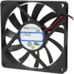 8005789563 CFM-8025-13-20, Fan Tubeaxial 12VDC Square - 80mm L x 80mm H Ball 69.2 CFM (1.94m³/min) 3 Wire Leads Hirschmann