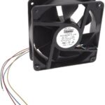 8005793861 MS1238E24B1+6-FHR-2EM, Fan Tubeaxial 24VDC Square - 120mm L x 120mm H Ball 271.1 CFM (7.59m³/min) 4 Wire Leads Hirschmann